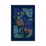 Klimt Flower Dark Blue (Print Only) thumbnail