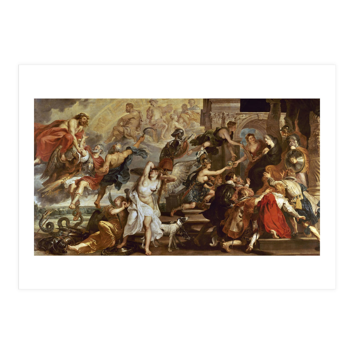 Apotheosis of Henry IV of France (and Henry III of NAvarra from 1562 to 1610) and Regency of Mari... (Print Only)