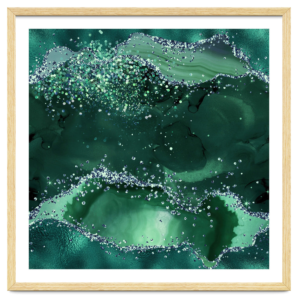 Emerald Glitter Agate Texture 04