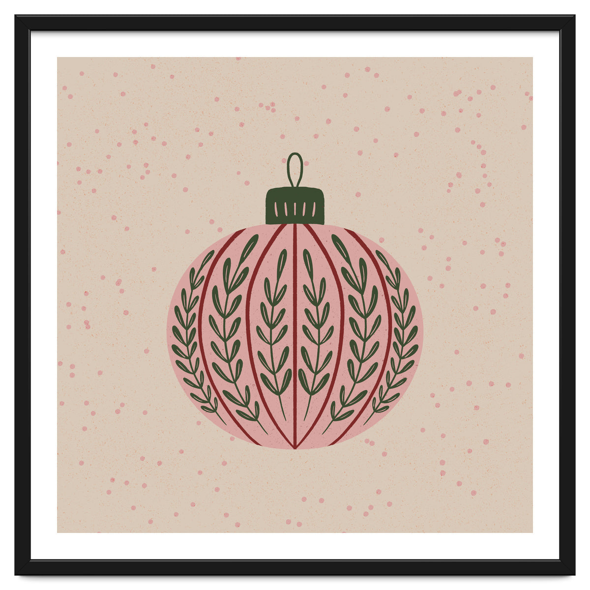 Christmas globe with branches