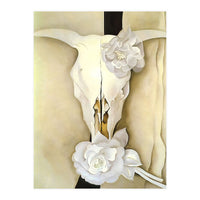 Georgia O’Keeffe – Cow’s Skull with Calico Roses (1931) | Iconic Southwestern Still Life with Desert Symbolism (Print Only)