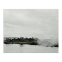 A boy on the boat in the geothermal lake - Iceland  (Print Only)