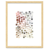 Watercolor Geometric Square Shapes Red thumbnail