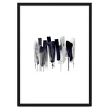 Abstract Watercolor Stripes Minimal Black thumbnail