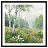 Birch Grove Serenity: A Meadow Wildflower Path thumbnail