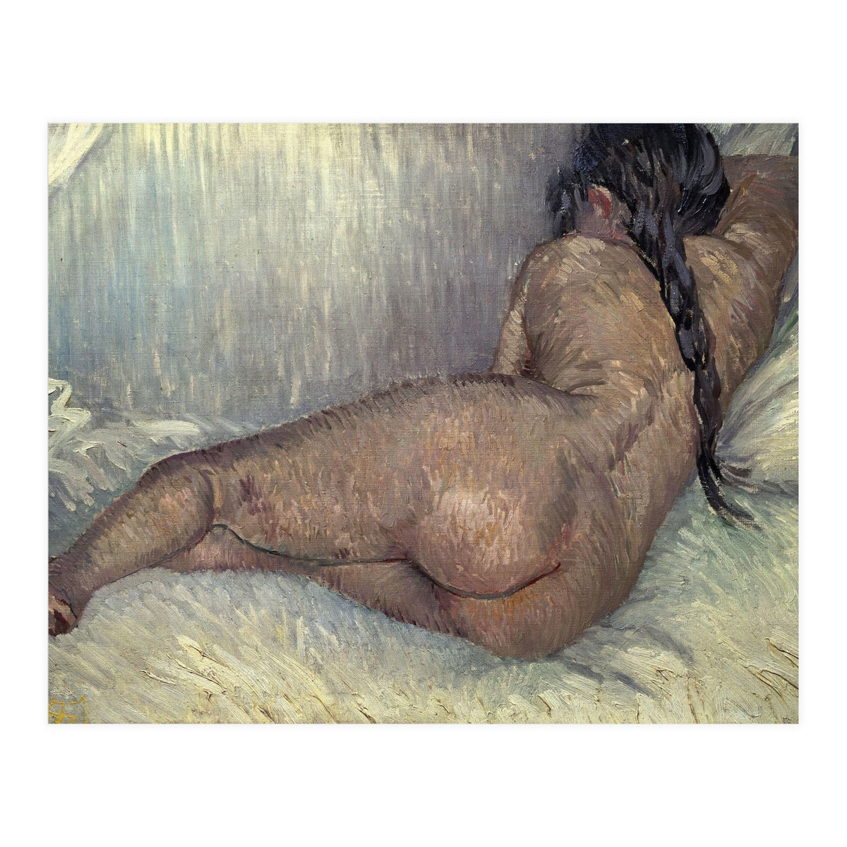Dutch school. Naked woman. 1887. Oil on canvas (38 x 61 cm). Paris, private collection. (Print Only)