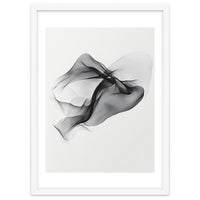 Abstract Black Flowing Fabric Wave