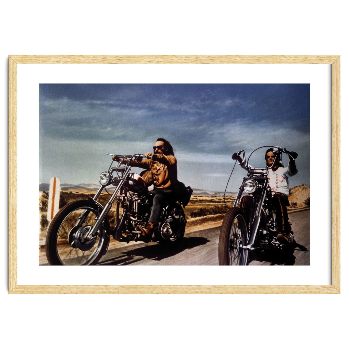 DENNIS HOPPER and PETER FONDA in EASY RIDER (1969), directed by DENNIS HOPPER.