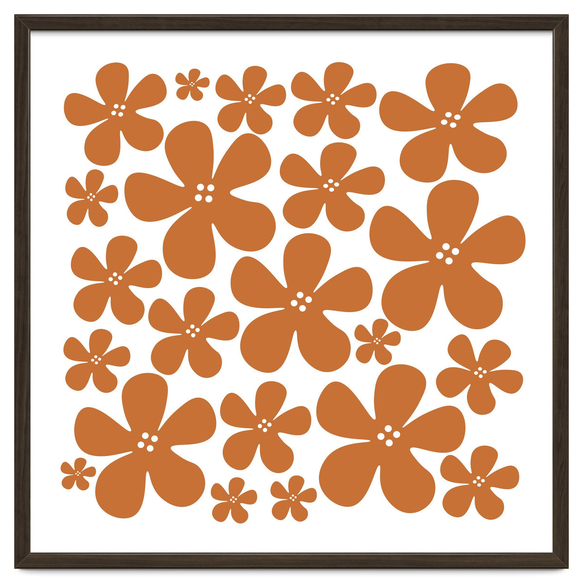 Brown Flowers Pattern