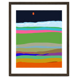 Iceland, Abstract Nature Travel Landscape, Eclectic Rainbow Retro Concept, Colorful Boho Modern Contemporary thumbnail