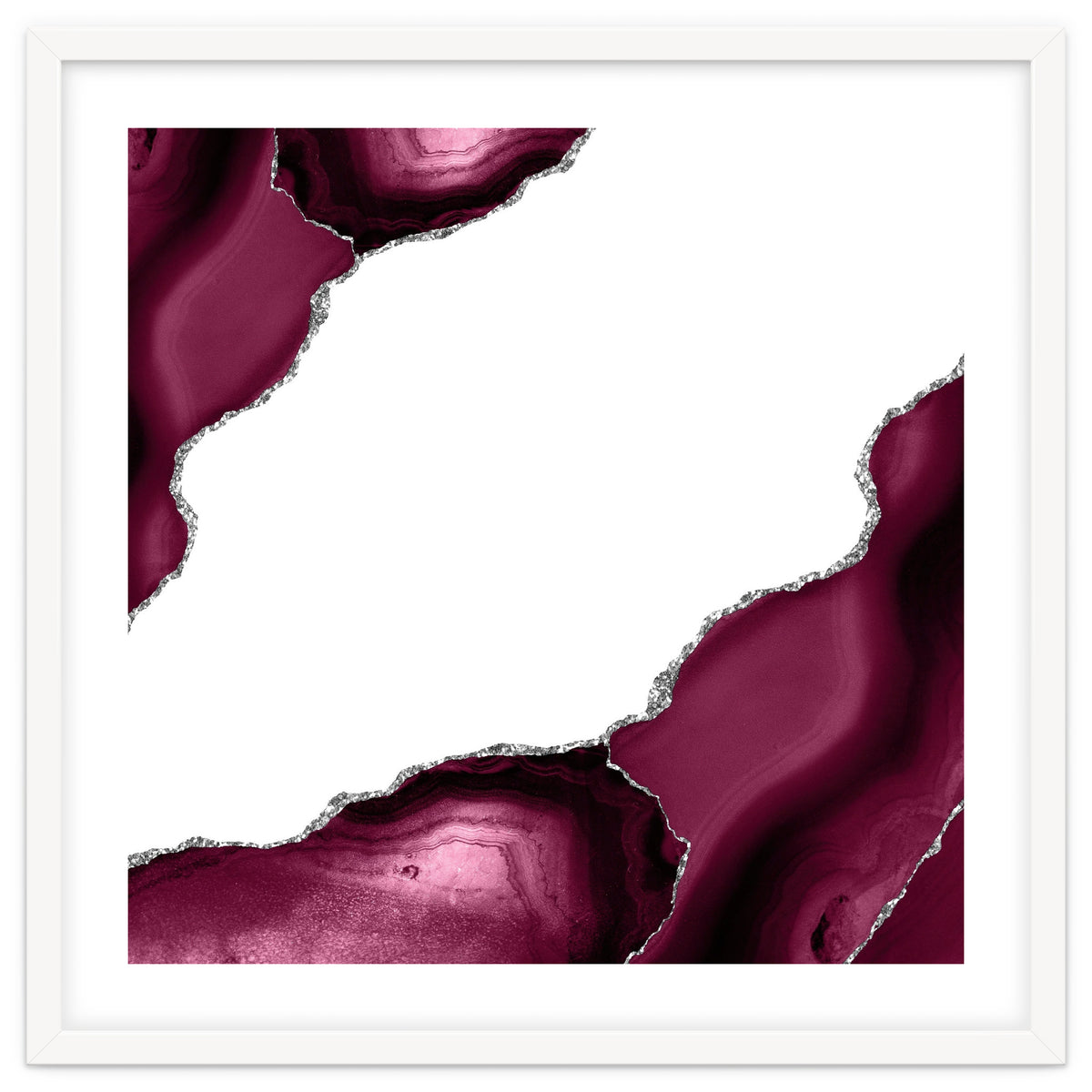 Burgundy & Silver Agate Texture 08