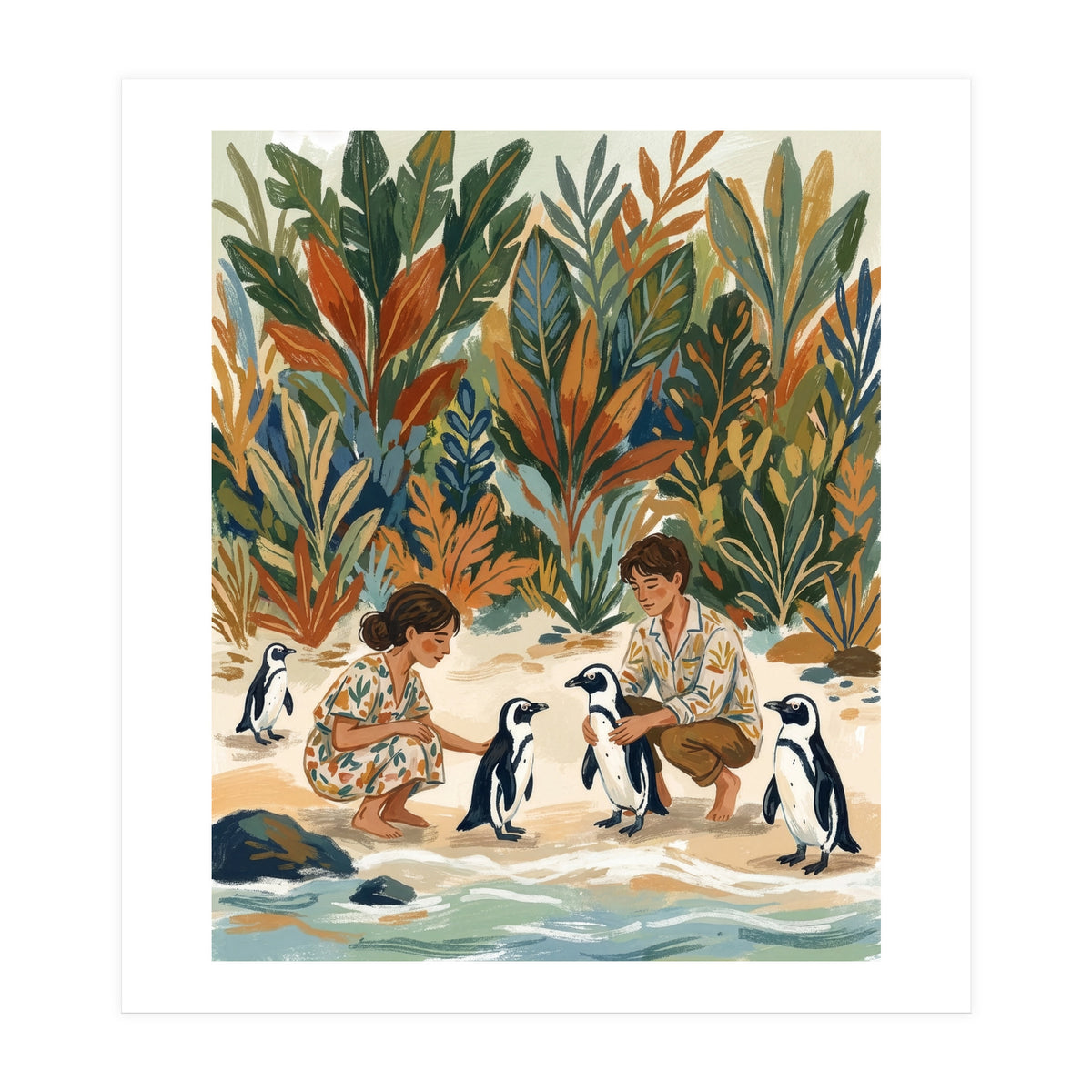 Wildlife Beach Gathering (Print Only)