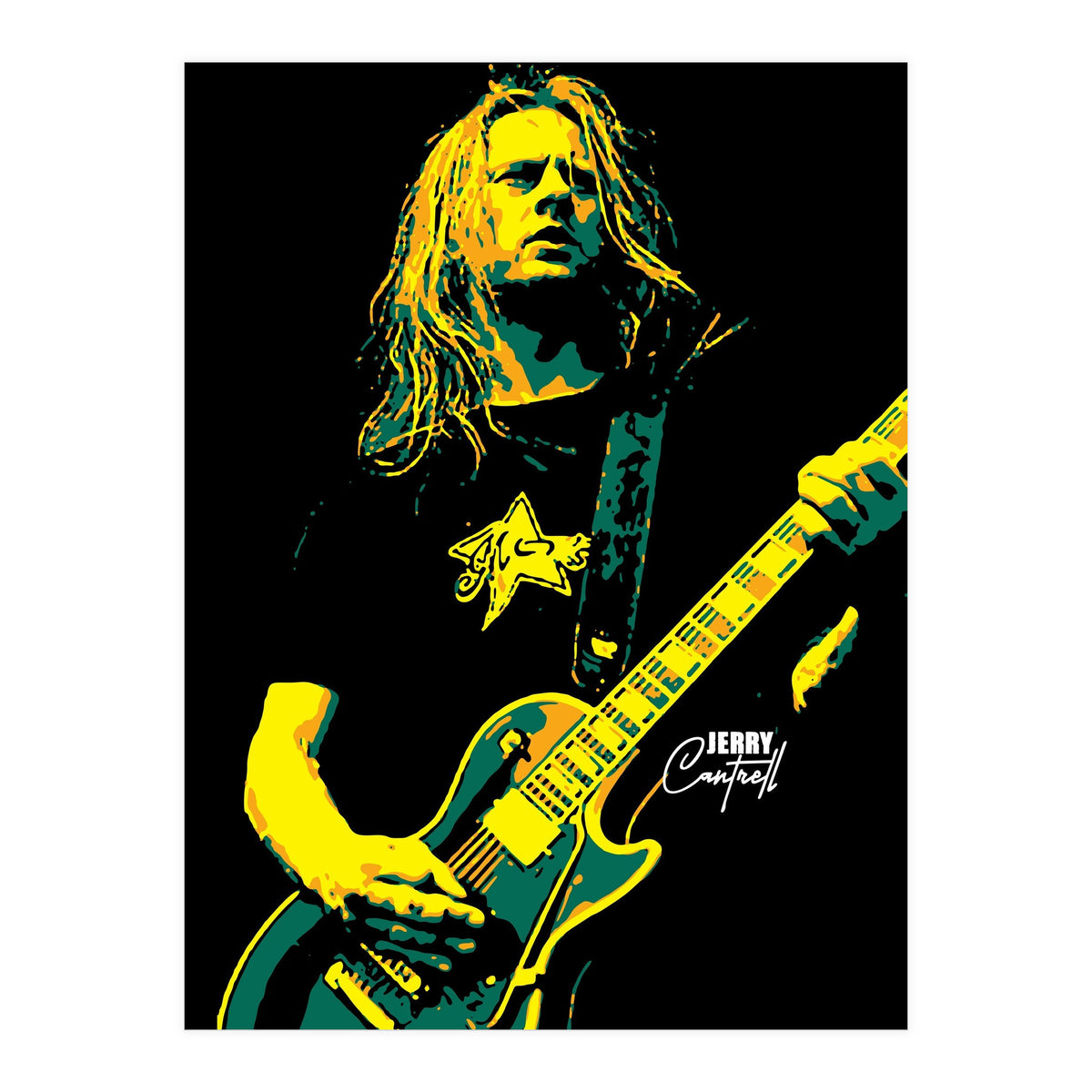 Jerry Cantrell American Heavy Metal Guitarist Legend (Print Only)