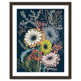 Springtime daisies dark blue thumbnail