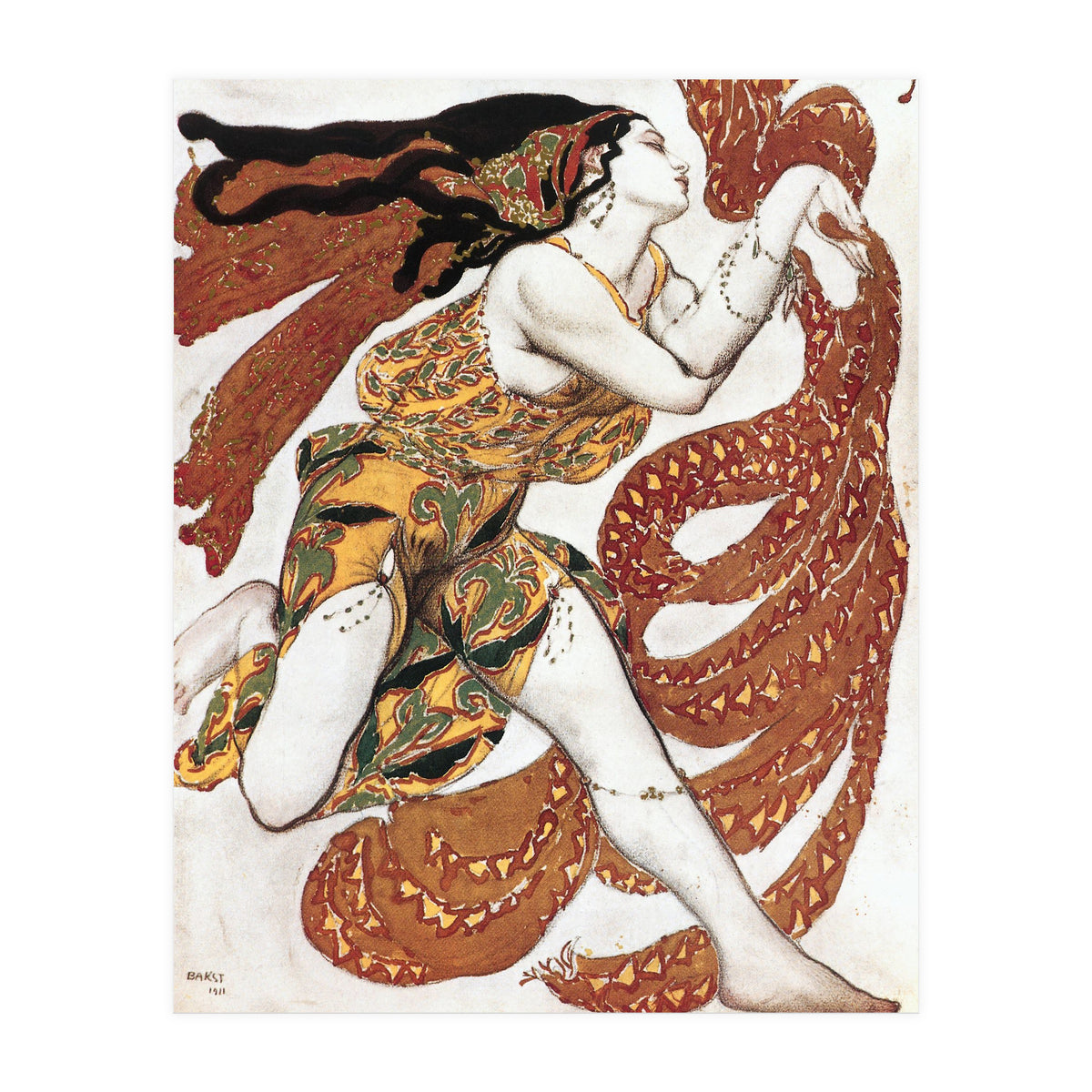 Costume sketch for a Bacchante, from the ballet &quot; Narcissus&quot. (Print Only)