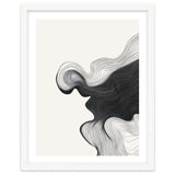 Abstract Black And White Wavy Lines Flowing Organic Shape thumbnail