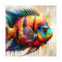 Colorful Tropical Fish Portrait (Print Only)
