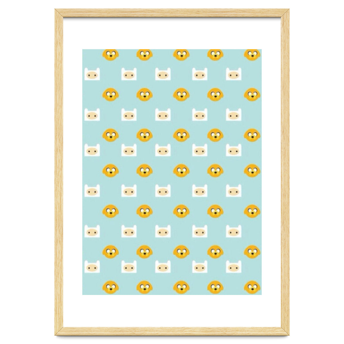 Minimalist Finn And Jake Seamless Cartoon Pattern