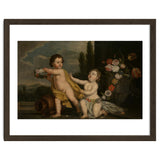German Master (18th Century) – Two Putti with Garlands of Flowers thumbnail