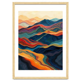 Abstract Mountain Landscape Art with Fluid Textures thumbnail