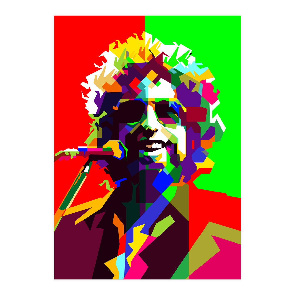 Bob Dylan Country Folk Singer Pop Art WPAP (Print Only)
