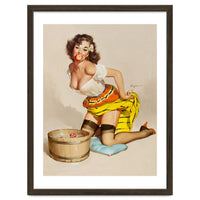 Pinup Girl Bobbing For Apples