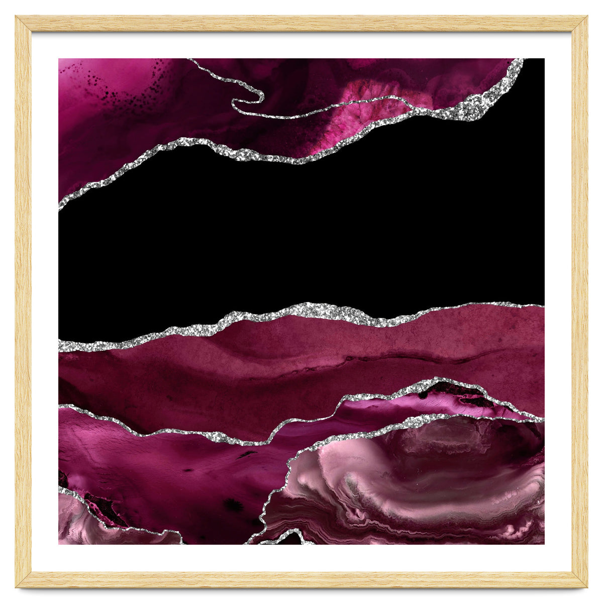Burgundy & Silver Agate Texture 02