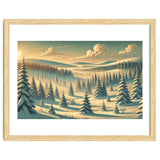 Vintage Finland, Lapland Winter Forest Poster thumbnail