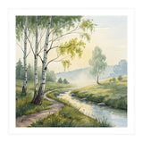 Birch Grove Serenity: A Meadow Wildflower Path (Print Only) thumbnail