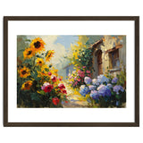 Vibrant Summer Cottage Garden Oil Painting thumbnail