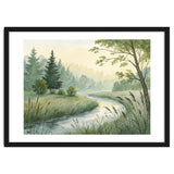 Misty Morning Riverbank: A Woodland Sanctuary thumbnail