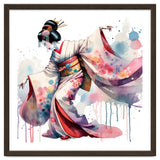 Geisha Dancer With Flowing Kimono thumbnail