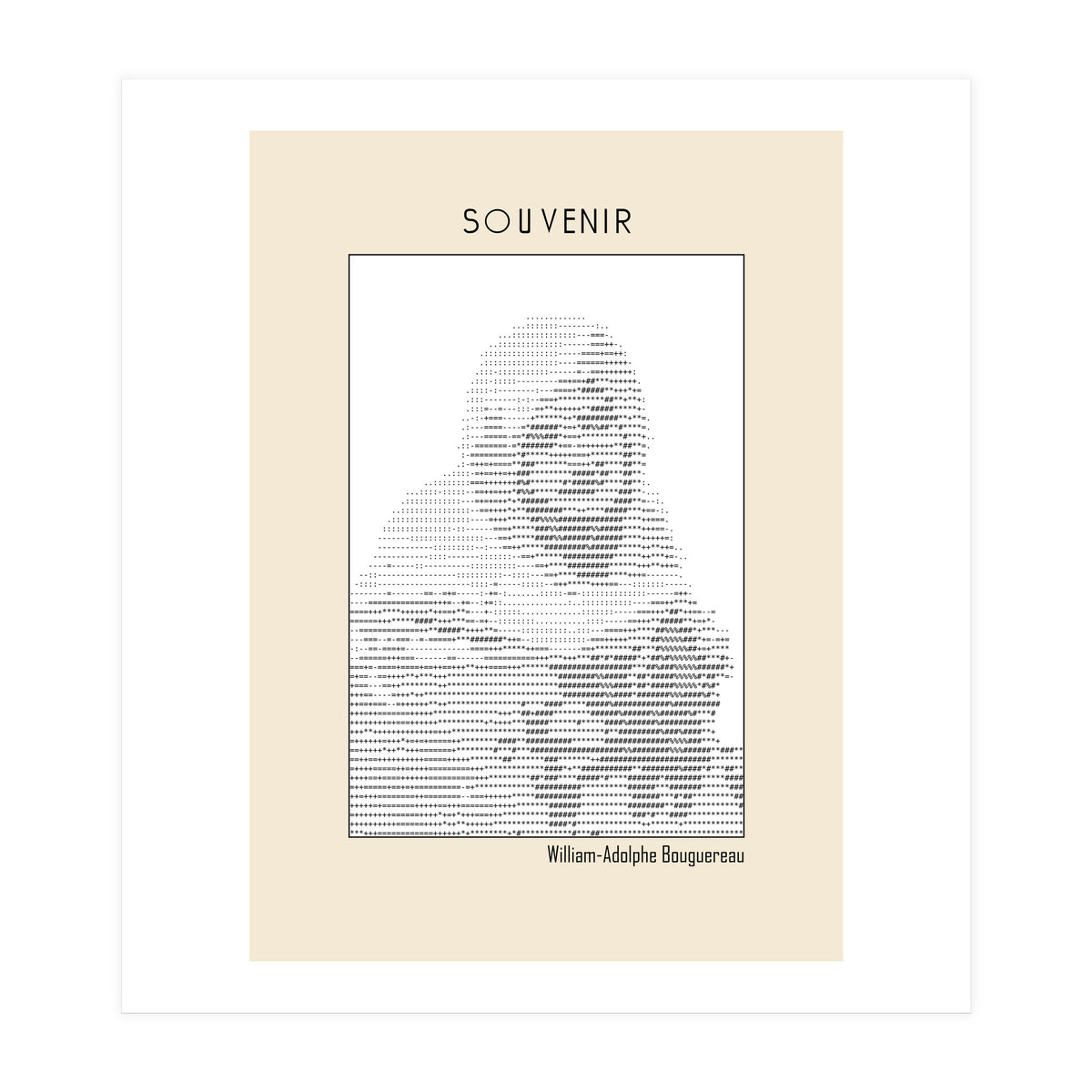 Souvenir – William Adolphe Bouguereau (1894) – Ascii Art (Print Only)