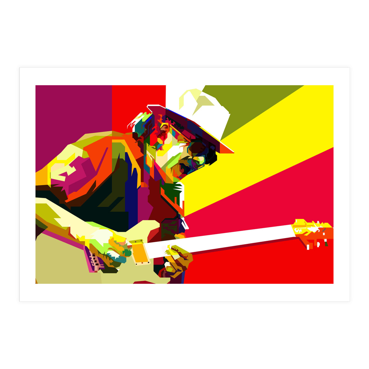 Carlos Santana Latin Guitarist Pop Art Wpap (Print Only)