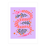 Modern snake - pink and orange (Print Only) thumbnail