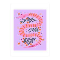 Modern snake - pink and orange (Print Only)