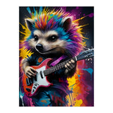 Hedgehog Plays The Guitar, Rock Graffiti (Print Only) thumbnail