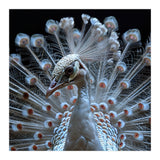 Albino Peacock Displaying White Feathers (Print Only) thumbnail
