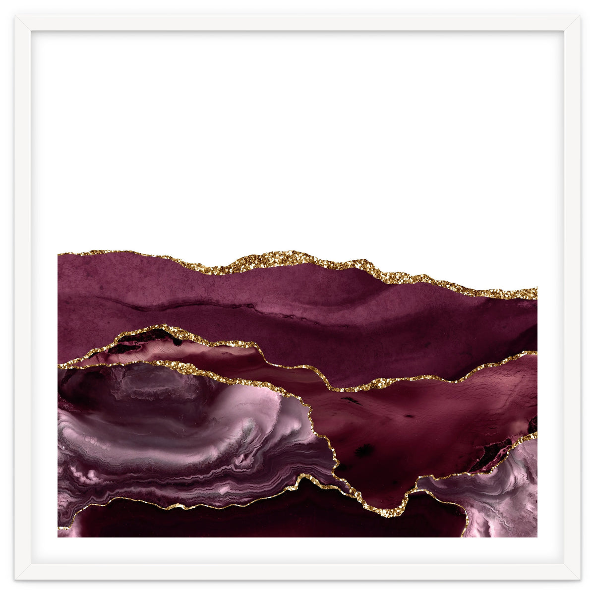 Burgundy & Gold Agate Texture 25