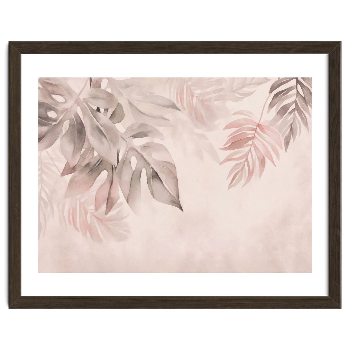 Gentle Leaf Tropical Whispers Watercolor Blush