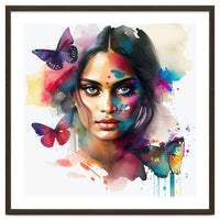 Butterfly Bloom Hindu Portrait