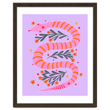 Modern snake - pink and orange thumbnail