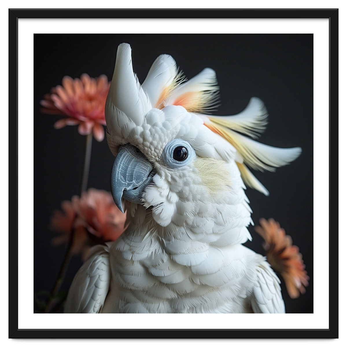 Beautiful Cockatoo Parrot With Yellow Crest
