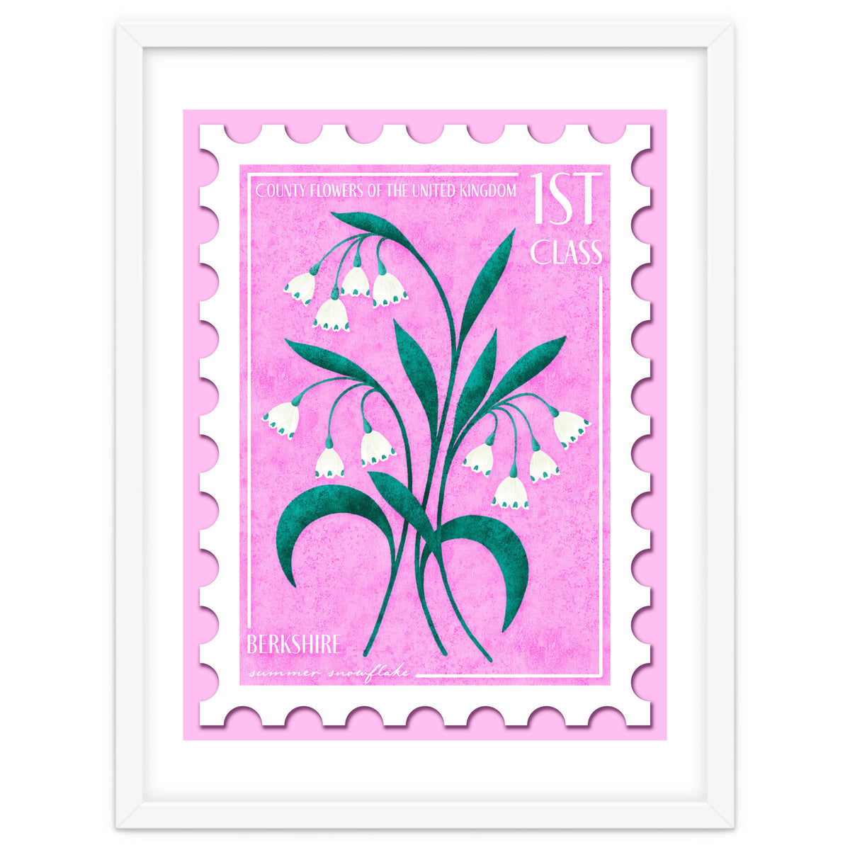 Berkshire Summer Snowflake Postage Stamp