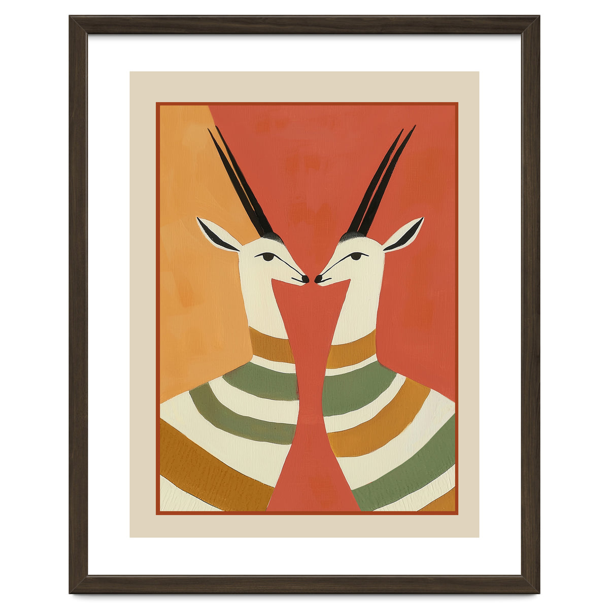 Two Gazelles In Stillness