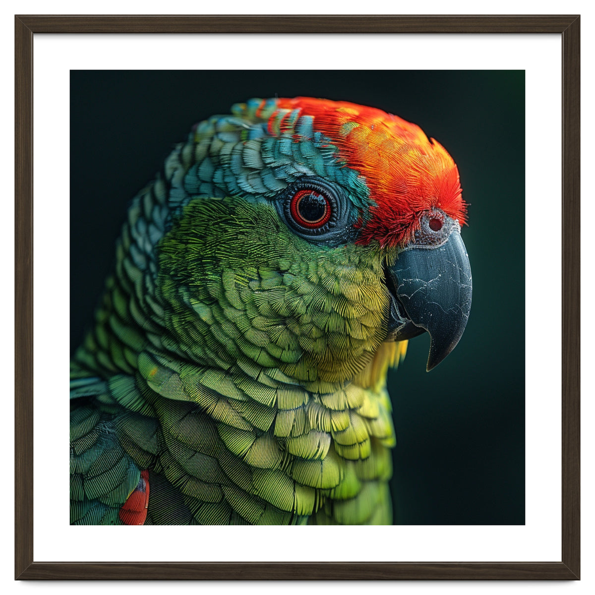 Close Up Colorful Parrot Bird Feather