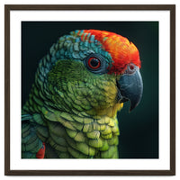 Close Up Colorful Parrot Bird Feather