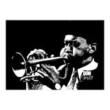 Don Cherry American Jazz Trumpeter in Grayscale (Print Only) thumbnail