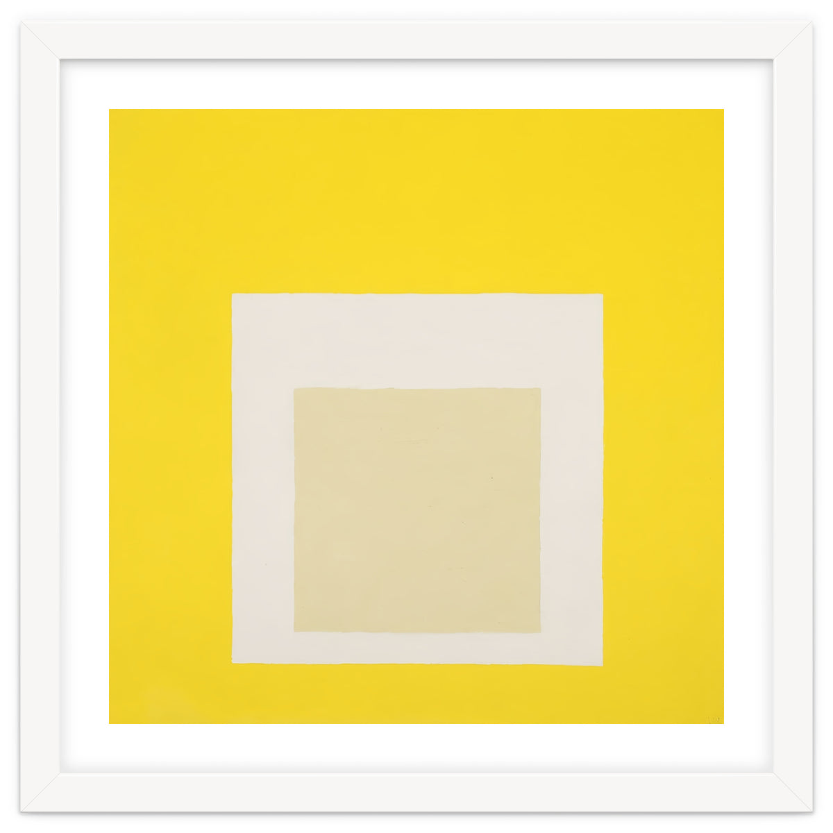 JOSEF ALBERS - HOMAGE TO THE SQUARE YELLOW WHITE