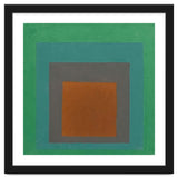 JOSEF ALBERS - HOMAGE TO THE SQUARE GREY BROWN GREEN thumbnail